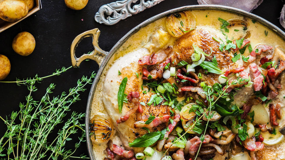 Kyllinggryte med Sherry og Fløte